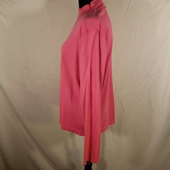 Talbots Pink Mock Turtleneck Sweater, Size L - Picture 2 of 4